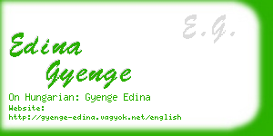 edina gyenge business card